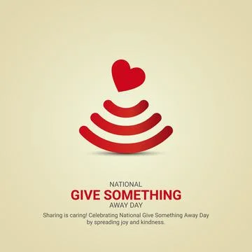Give Something Away Day creative ads design. Give Something Away Day, July .. Stock Illustration
