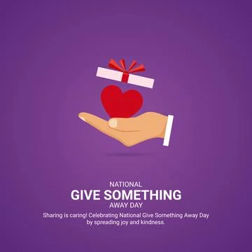 Give Something Away Day creative ads design. Give Something Away Day, July .. Stock Illustration