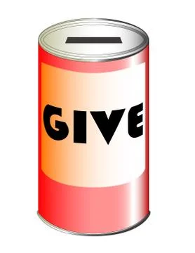Give tin can Ilustração Stock