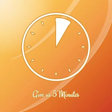 Give us five minutes Ilustração Stock