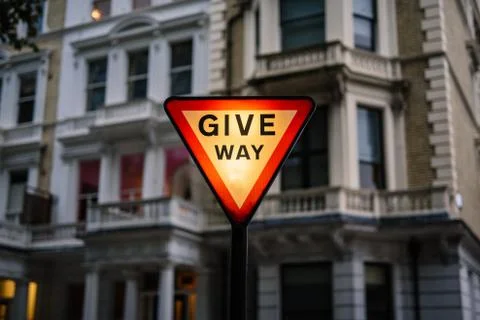 Give way Stock Photos