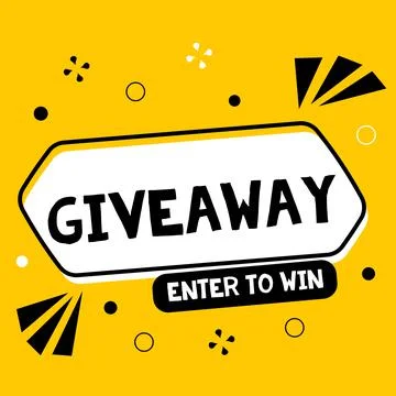 Giveaway banner. Post template. Win a prize giveaway. Social media poster Stock Illustration