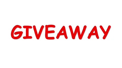 Giveaway Bold Text Animation on Dark Background Stock Footage 331810242