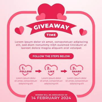 Giveaway contest concept vector design Stock Illustration