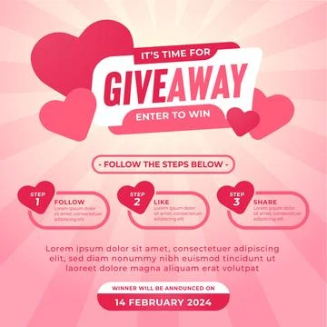 Giveaway contest concept vector design Stock Illustration