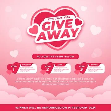 Giveaway contest concept vector design Stock Illustration