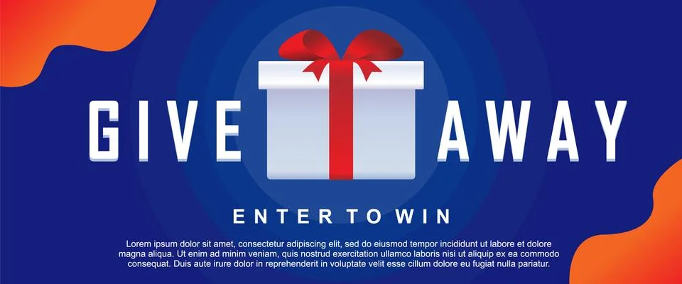 Giveaway enter to win Banner vector illustration Stock Illustration