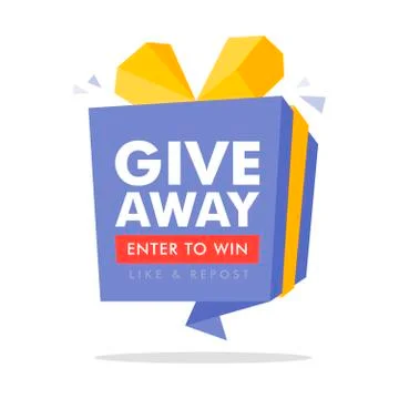Giveaway enter to win poster template design for social media post or website Stock-Illustration