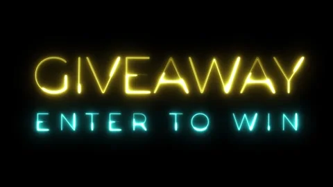 Giveaway enter to win text animation Stock Footage 287405936