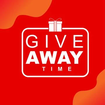 Giveaway time. clean Banner vector illustration Stock Illustration