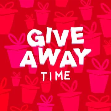 Giveaway time   hand drawn  web Banner vector illustration Illustrazione stock