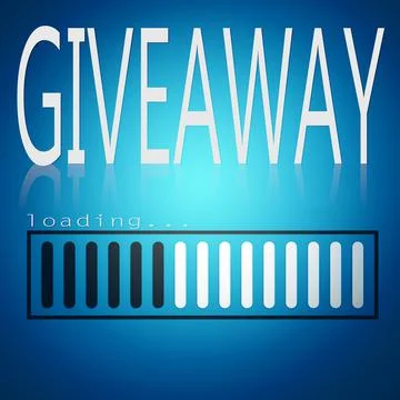 Giveaway word with blue loading bar Stock Illustration