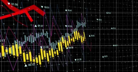 The given video is a digitally generated animation of floating diagrams on a Stock Footage 327785458