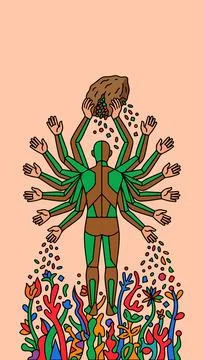 The Giver of Growth Stock Illustration
