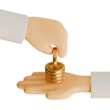 Giving 3D Render Design Element Top View Stock Illustration