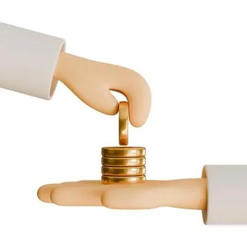 Giving 3D Render Design Element Front View Illustrazione stock