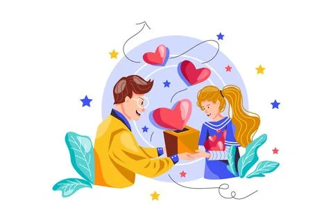 Giving Back Stock Illustration