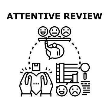 Giving feedback and customer satisfaction review concept Stock Illustration