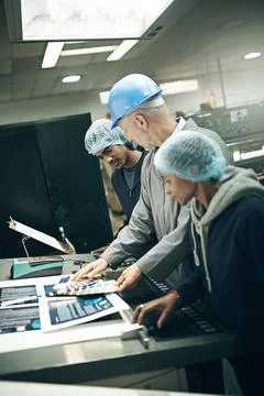Giving a few pointers on the printing floor Stock Photos