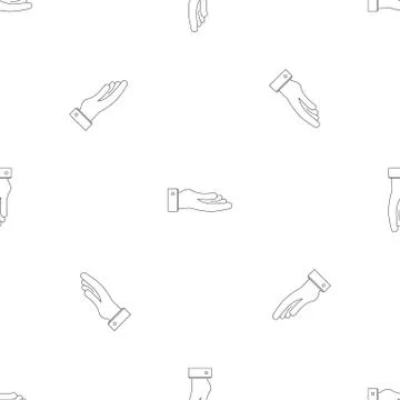 Giving gesture pattern seamless vector Stock Illustration