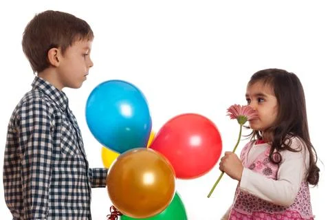 Giving gift Stock Photos
