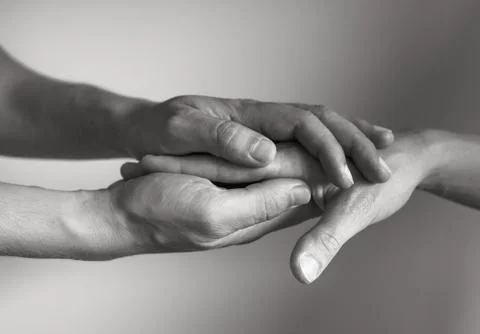 Giving help to someone in need. Stock Photos