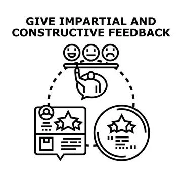 Giving impartial constructive feedback and customer review Stock Illustration