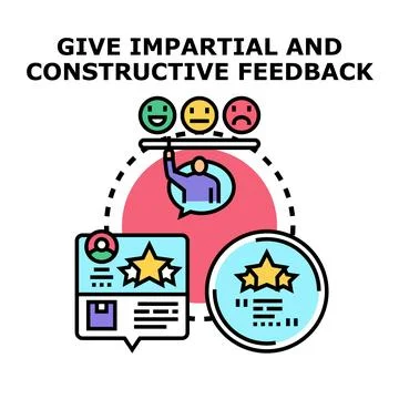 Giving impartial constructive feedback and customer review Stock Illustration