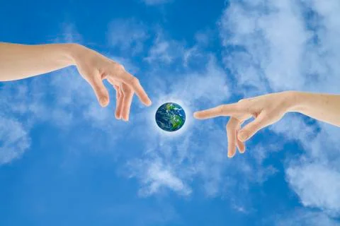 Giving live to earth Stock Illustration