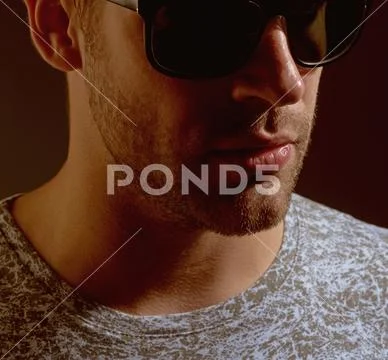 Giving the man a sense of style. Handsome man wear eye glasses. Fashion model in Stock Photos