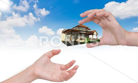 Giving new house Stock Illustration