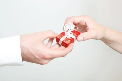 Giving present Stock Photos
