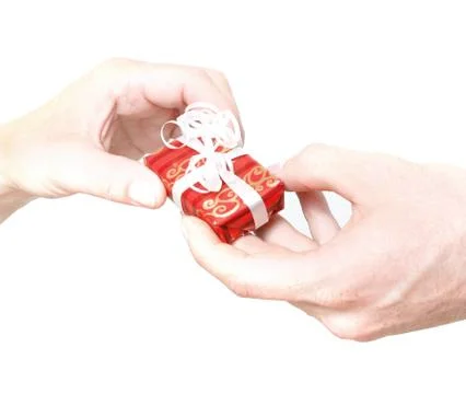 Giving present Stock Photos