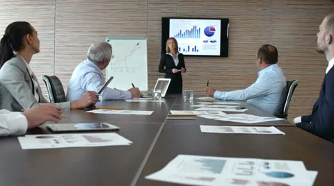 Giving Presentation Video stock 39766371