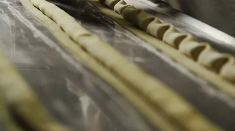 Giving Shape To Pasta Stock Footage 12272990