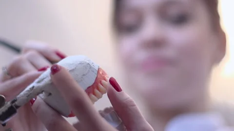 Giving Shape to Tooth Stock Footage 59807171