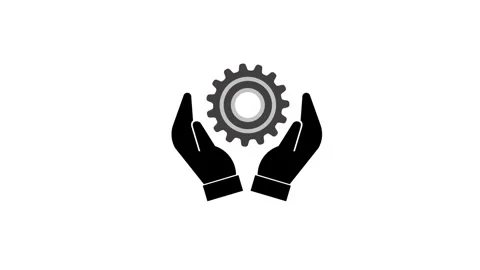 Giyar in hands icon animation Stock Footage 260115123