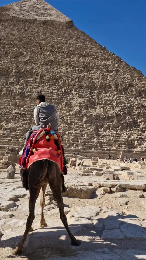 Giza, Cairo - 12242024 -the pyramid complex in Giza Stock Footage 306039990