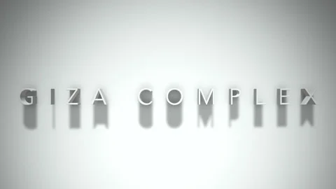 Giza complex 3D title animation with shadows on a white background Stock Footage 297905988