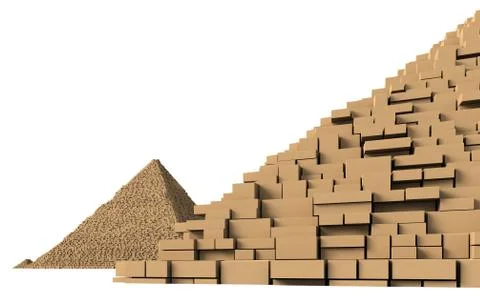 Giza pyramid complex 1 Stock Illustration