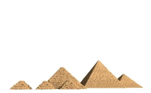 Giza pyramid complex 2 Stock Illustration