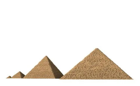 Giza pyramid complex 3 Stock Illustration