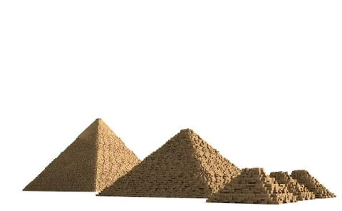 Giza pyramid complex 4 Stock Illustration