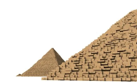 Giza pyramid complex 5 Stock Illustration
