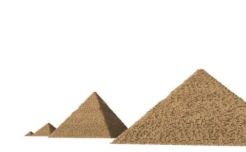 Giza pyramid complex 6 Stock Illustration