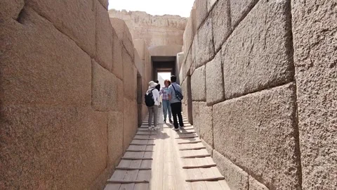 Giza Pyramid Complex in Egypt, view from the desert Stock Footage 311270525