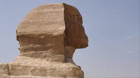 Giza Pyramid Complex in Egypt, view from the desert Stock Footage 311270697