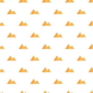 Giza pyramid desert pattern repeating background design Stock Illustration