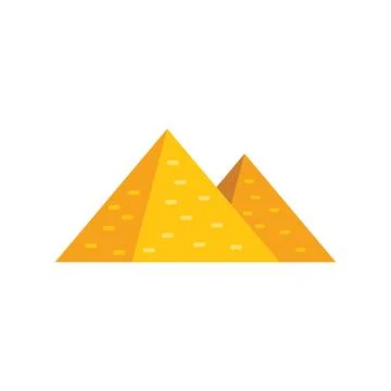 Giza pyramids complex representing ancient egyptian civilization in minimal.. Stock Illustration