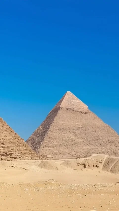Giza Pyramids, Egypt. Vertical Video Stock Footage 344234768